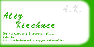 aliz kirchner business card